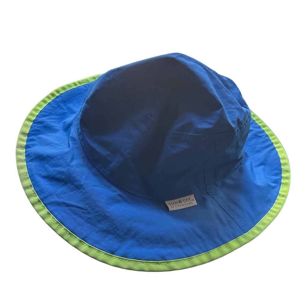 Sunday Afternoons Blue Green Bucket Sun Hat Youth Size‎ 5+